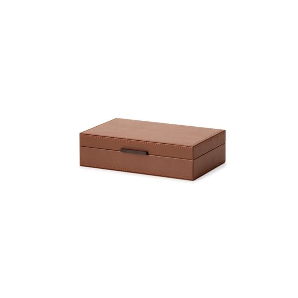 Caixa Em Mdf Com Revestimento Em Pu Caramelo