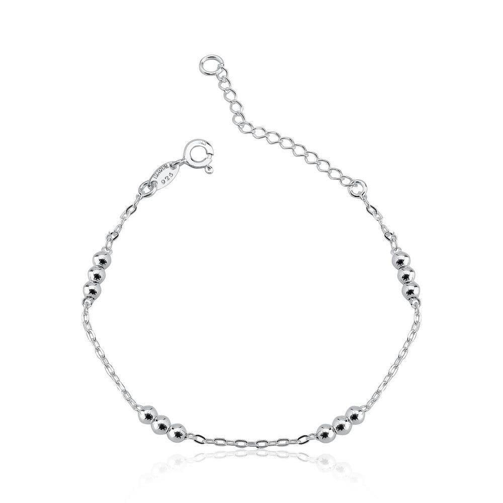 Pulseira Trios Bolas 3mm Prata 925