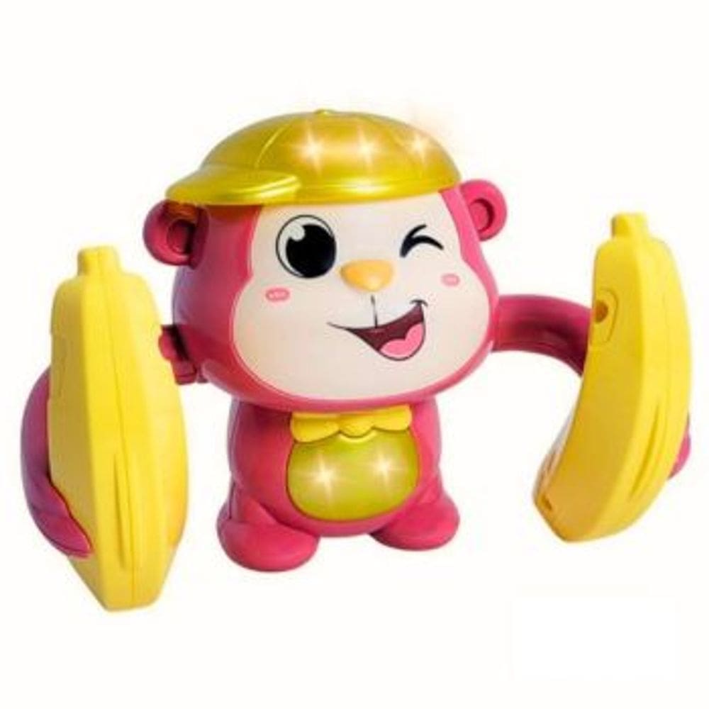 Gira Macaco DM Toys Brinquedo Bate e Volta com Musica Luzes e Sensor de Palmas