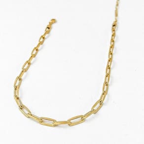 Colar Choker Elos Grandes Banhado A Ouro 18k