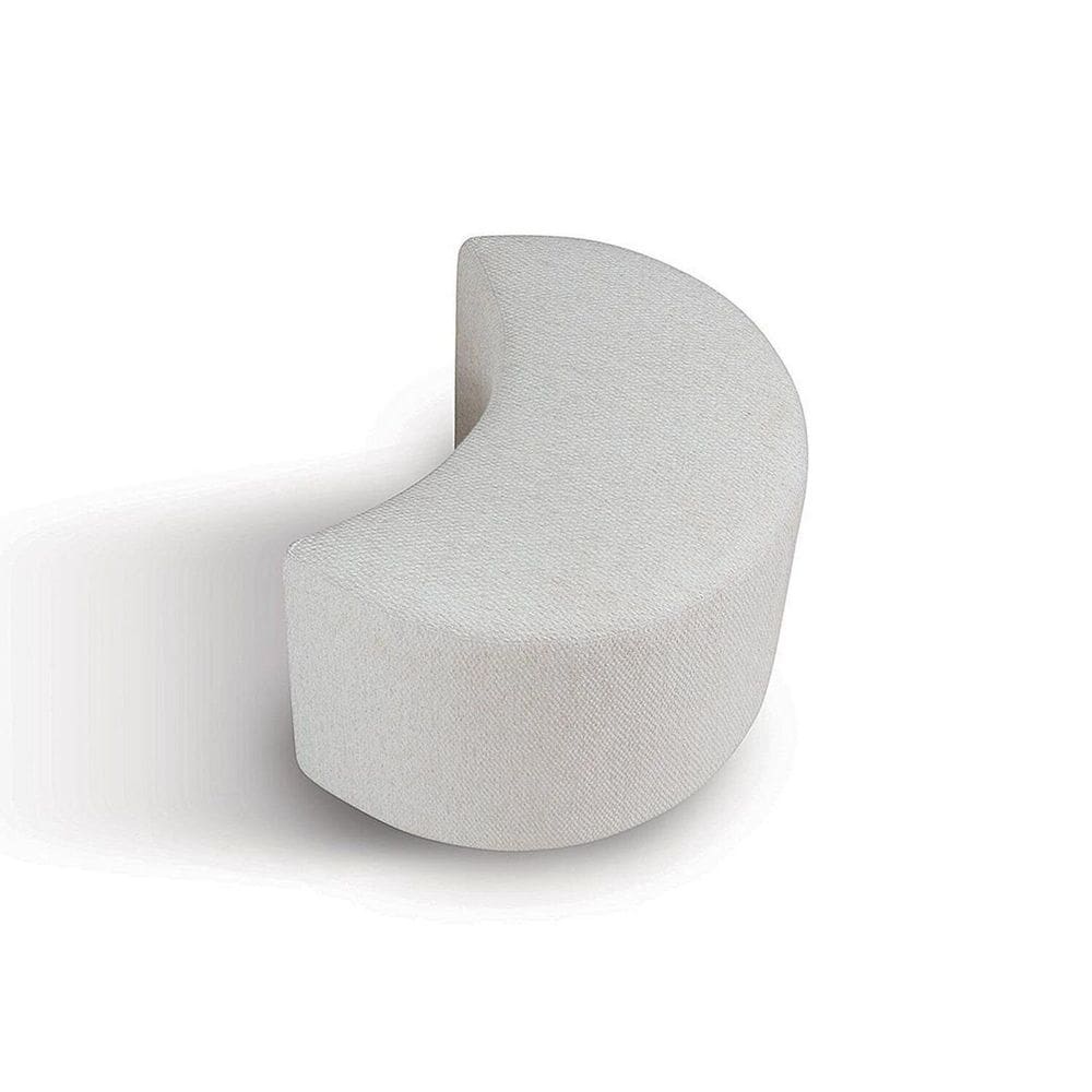 Puff para Sala de Estar Linho 40cm X 50cm Linho Branco