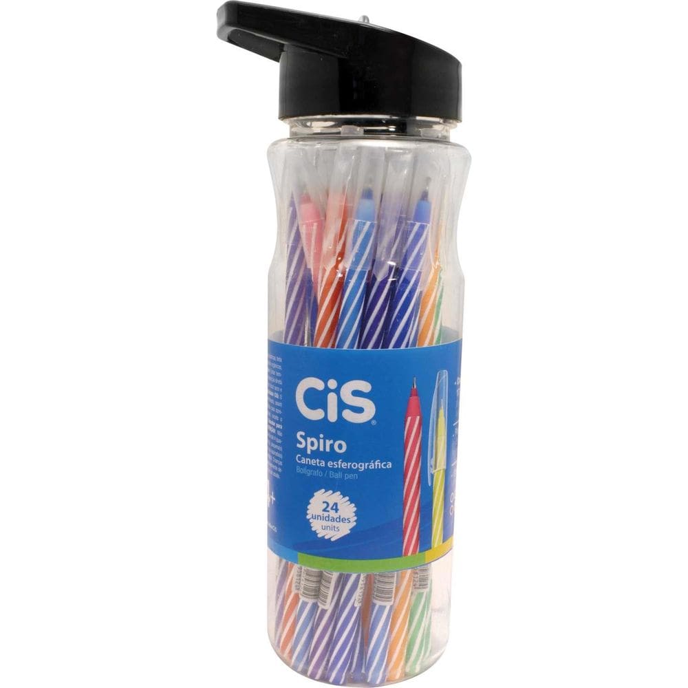 Caneta Esferográfica Cis Spiro 0,7mm 24 unidades - Sertic