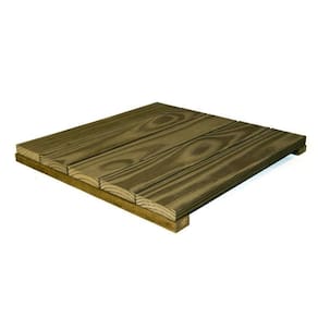 Kit 10 Unidades Deck Modular 50x50 Pinus Tratado Verde
