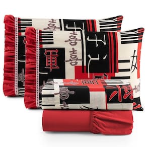 Jogo De Cama Lençol Queen Minuano 4 Peças - Vermelho - 100% Algodão