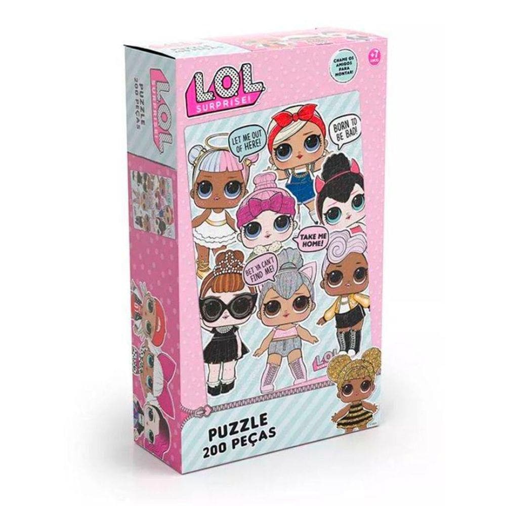 Quebra Cabeça Puzzle L.O.L Surprise - 200 Peças - Grow