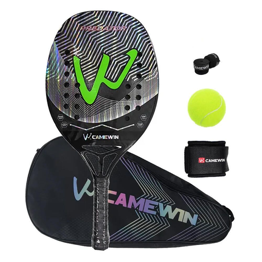 Raquete de tênis de padel CAMEWIN em fibra de carbono 18k 360g + 10g