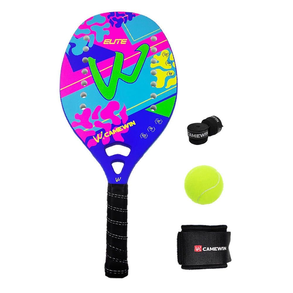 Raquete de tênis de padel CAMEWIN em fibra de carbono 18k 360g + 10g