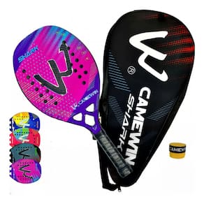 Raquete de tênis de praia Camewin Carbon Fiber Full 3k para adultos