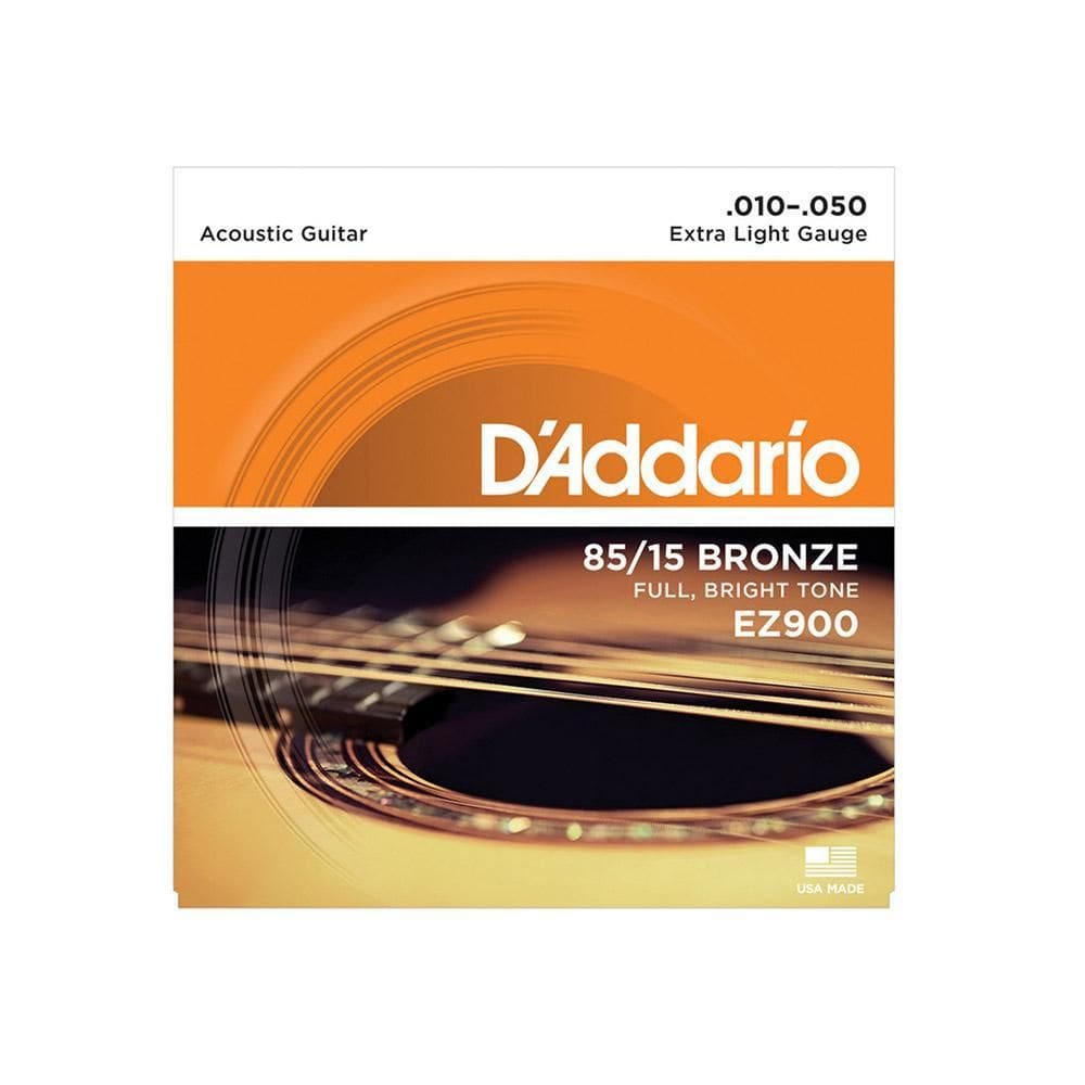 Encordoamento Violão 010 Daddario Ez900-B + Mi De