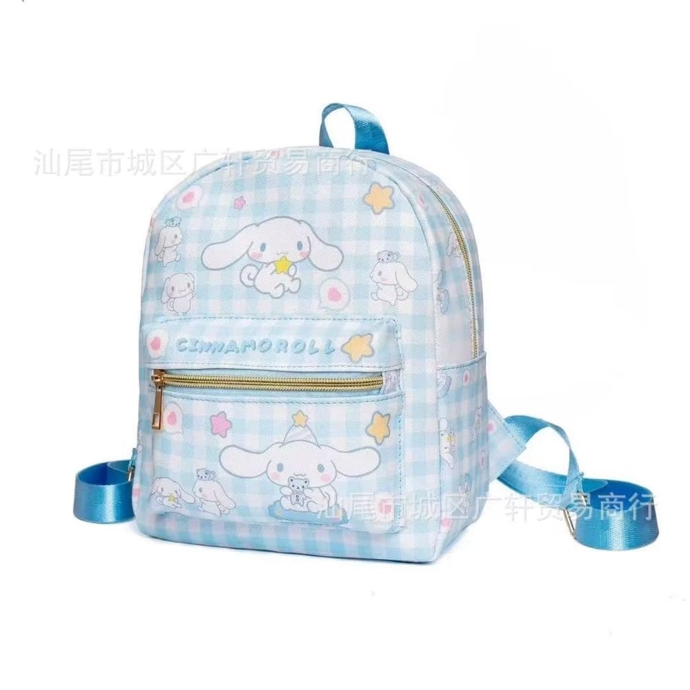 Mochila de couro infantil impermeável padrão Cinnamoroll