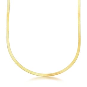 Colar Choker Fita Laminada 3mm Banhada A Ouro 18k
