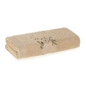 Toalha De Rosto Yuna Karsten Fio Cardado Grão/pérola