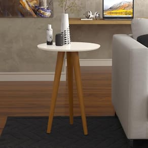 Mesa Lateral 4702 Pés Palito Sala Off White