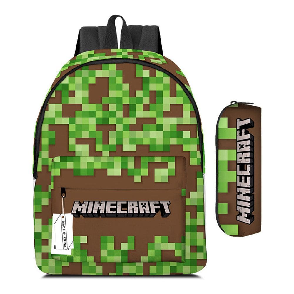 Bolsa de estudante Minecraft My World, conjunto de 2 peças, 40x30x17cm
