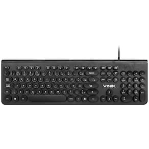 Teclado Usb Dynamic Circle Abnt2 Teclas Redondas Preto
