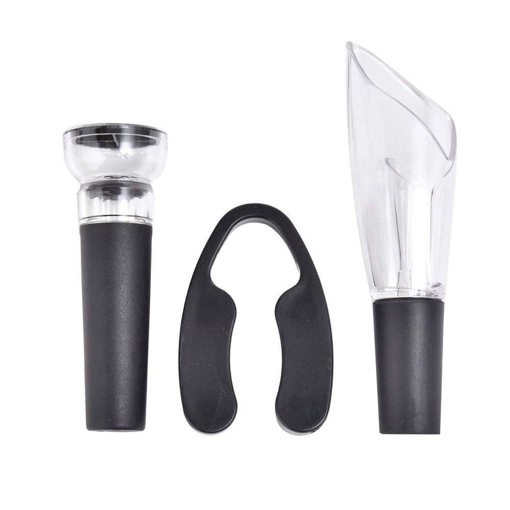 Kit Vinho Com 3 Peças Kenya Preto