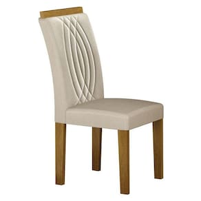 Cadeira Para Mesa De Jantar Doha Mdf Freijó Joli Palha - Leifer Móveis