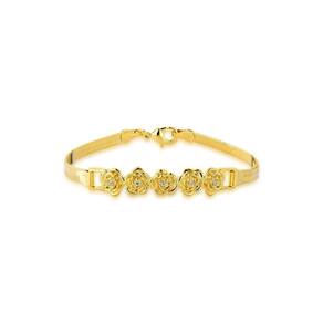 Pulseira Floral Banhada Ouro 18k: Um Toque De Luxo E Sofisticação No Seu Pulso