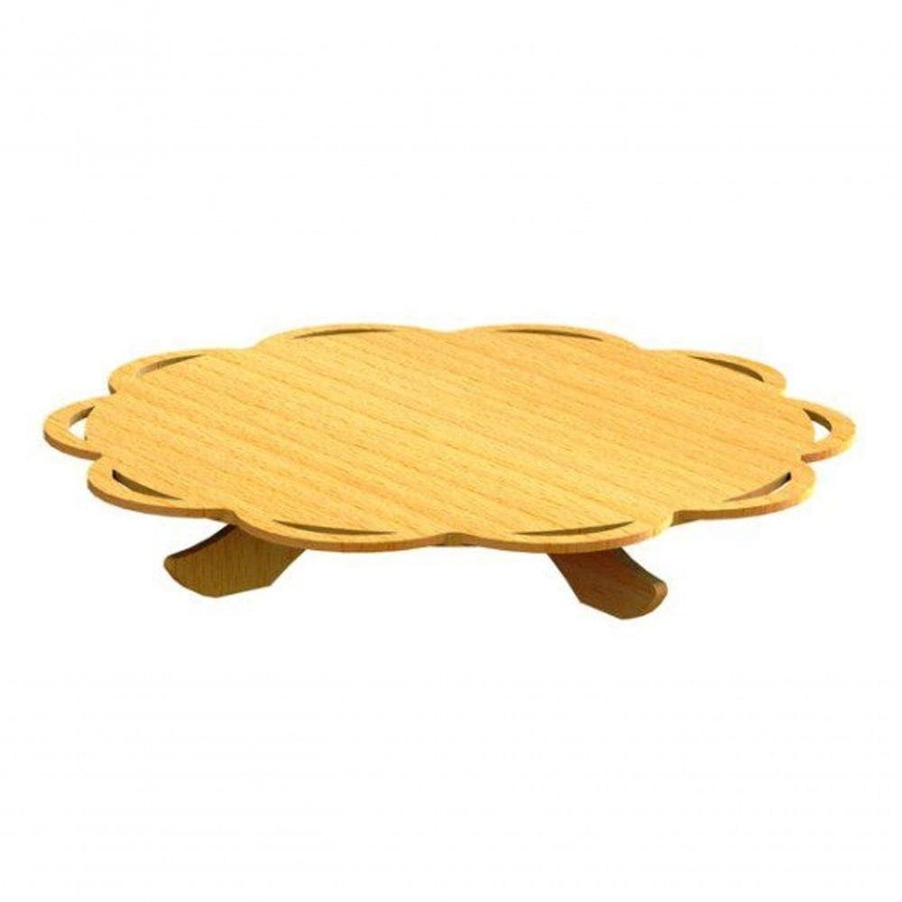 Bandeja De Bolo Com Suporte Em Mdf