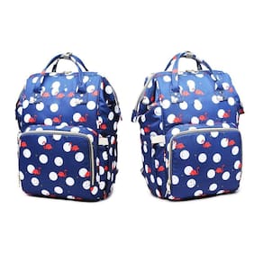 Mochila Maternidade Bebe Bolsa Flamingo Azul