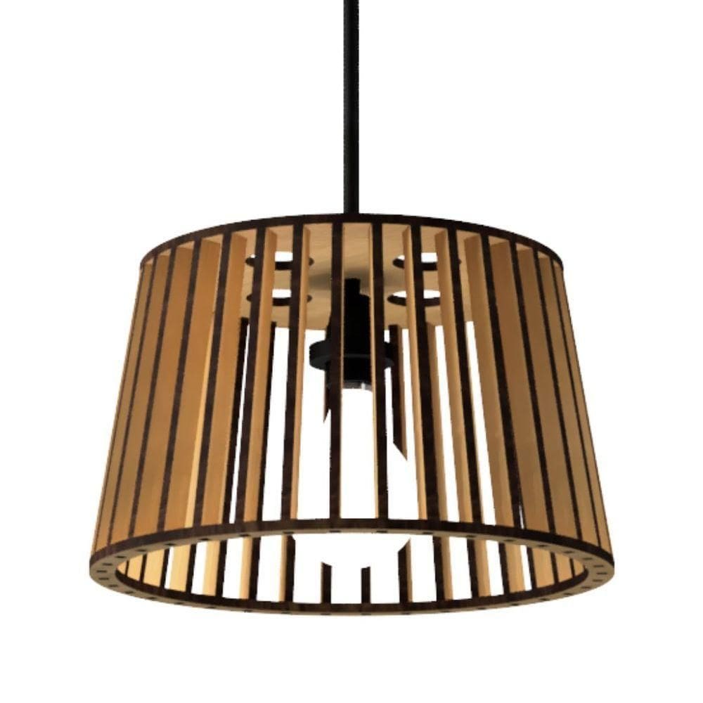 Luminária Teto Tipo Pendente Denver Mdf - Completa Mdf Cru