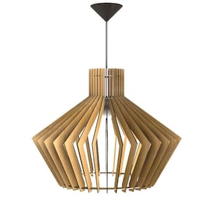 Luminária Teto Tipo Pendente Cristal Mdf Completa - MDF Cru