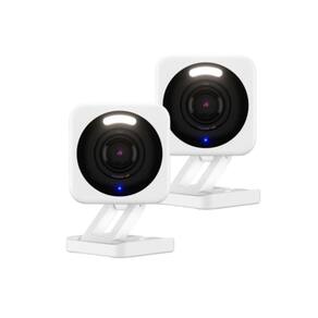 Câmera de segurança Wyze Cam v4 2.5K HD, pacote com 2 unidades, branca