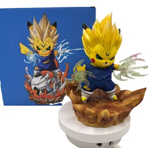 Figura de ação anime, Pikachu Vegeta Dragon Ball 24cm