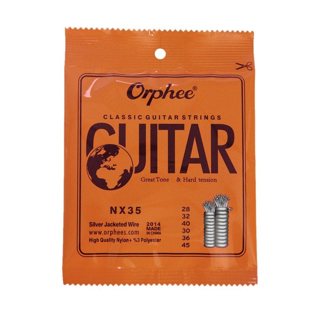 Conjunto completo de cordas de guitarra clássica fangzi NX35 Nylon 6 peças