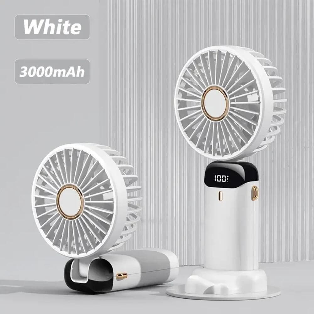 Ventilador de bateria portátil dobrável com ventilador elétrico