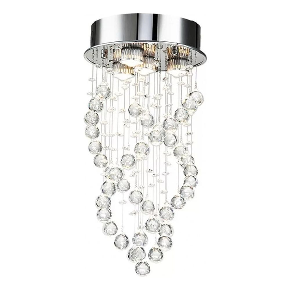 Luminária pendente de cristal Spiral Modern Salon 4 LED G10 5W
