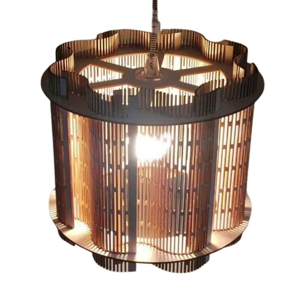 Luminária Teto Tipo Pendente Pandora Mdf - Completa Mdf Cru