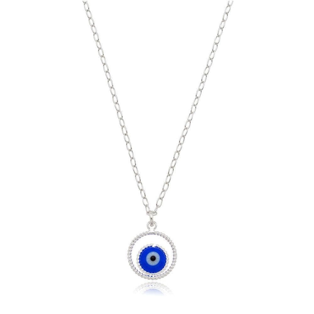 Colar Feminino Olho Grego Prata 925