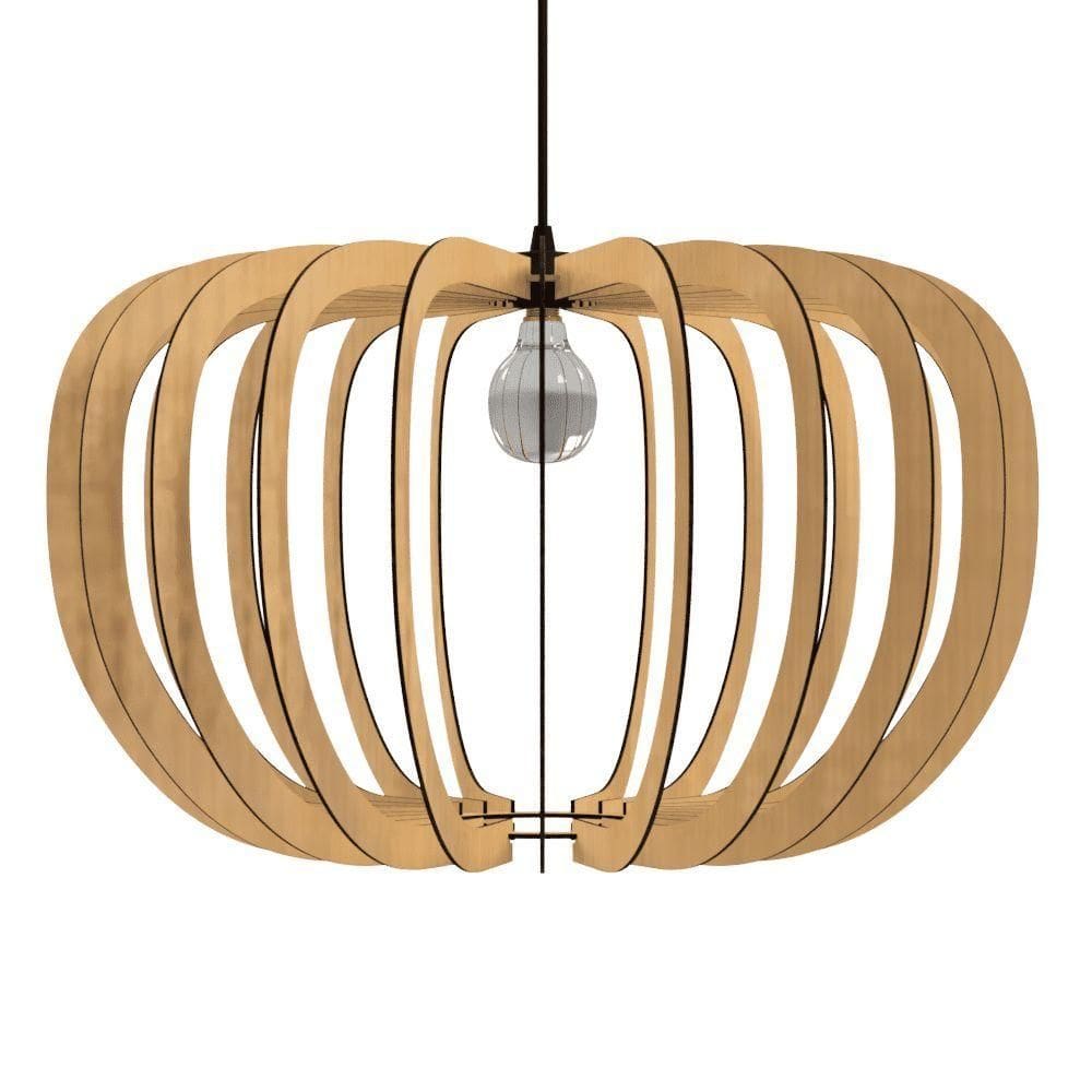 Luminária Teto Tipo Pendente Meduza Mdf - Completa Mdf Cru