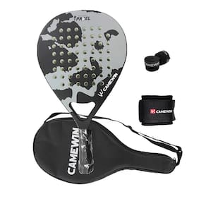 Raquete de tênis de padel CAMEWIN em fibra de carbono 18k 360g + 10g