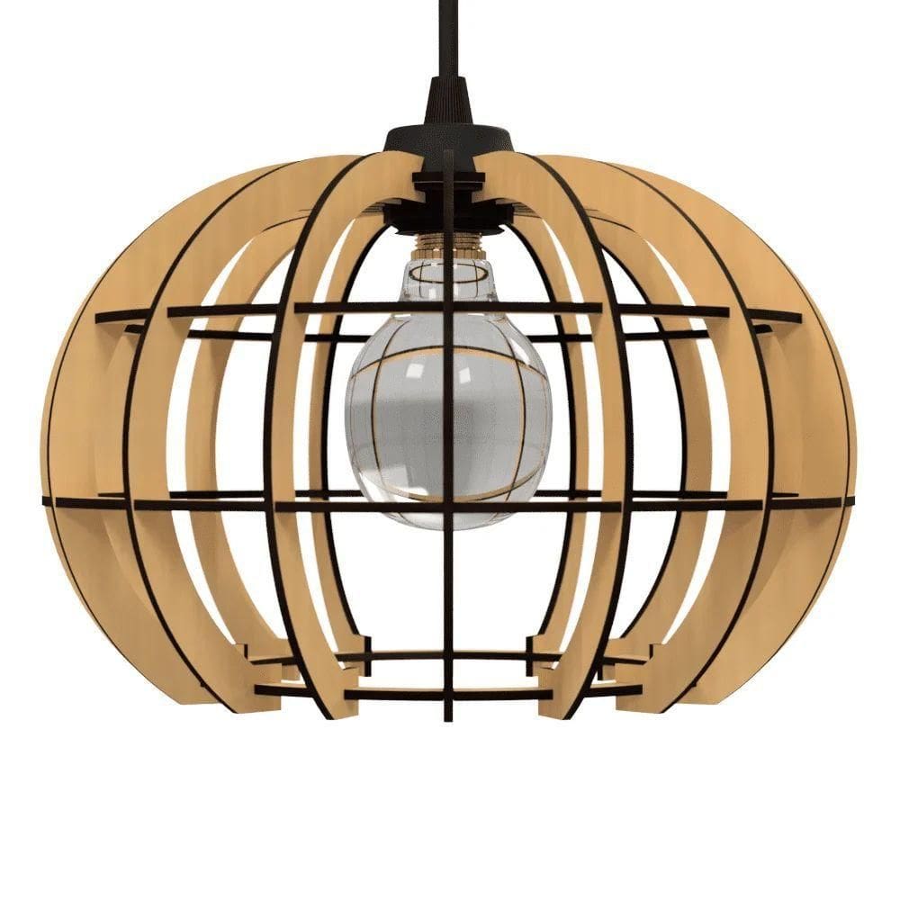 Luminária Teto Tipo Pendente Magnética Mdf - Completa Mdf Cru
