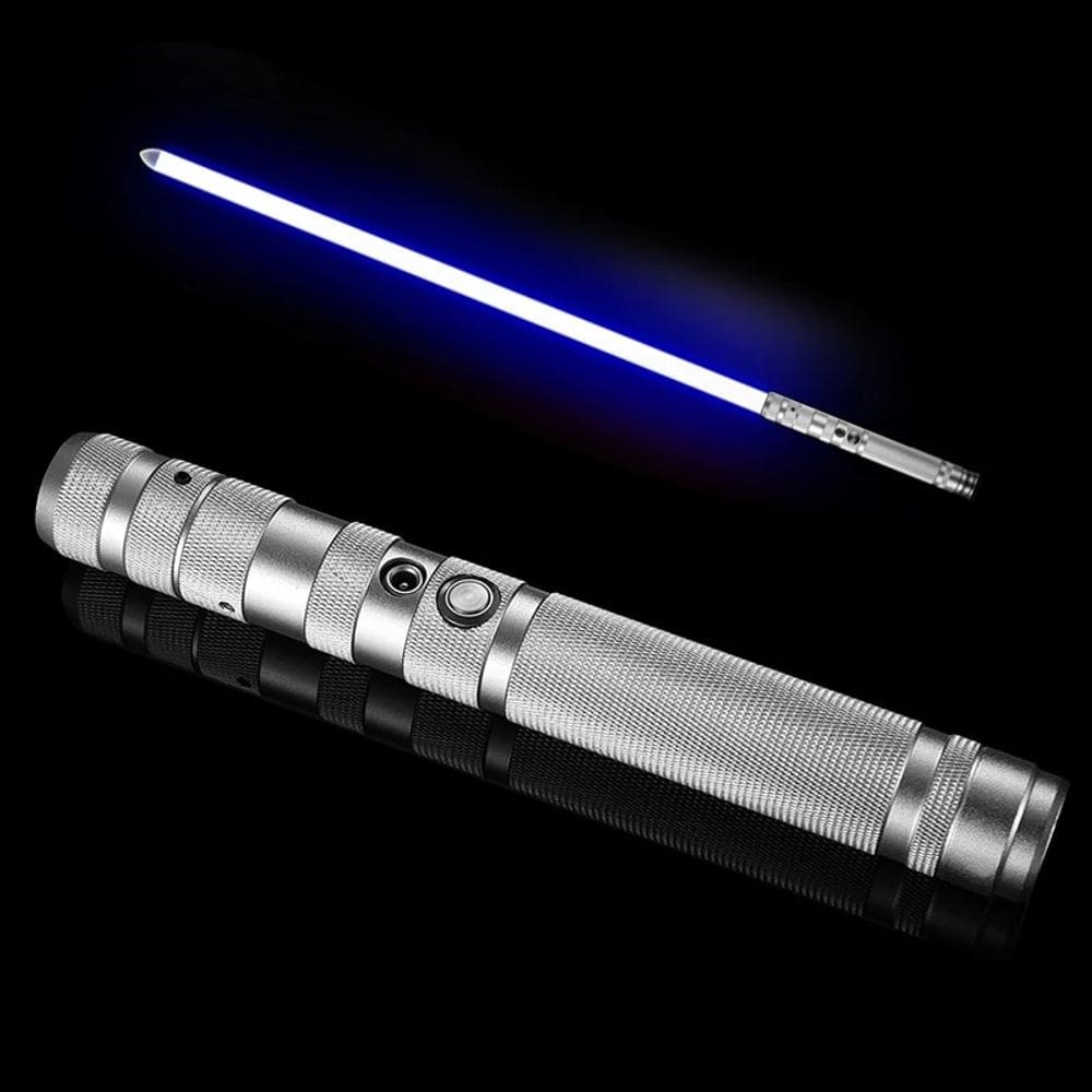 Sabre de luz metal lidar com rgb cosplay duplo-afiado laser
