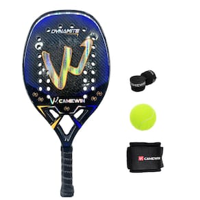 Raquete de tênis de padel CAMEWIN em fibra de carbono 18k 360g + 10g
