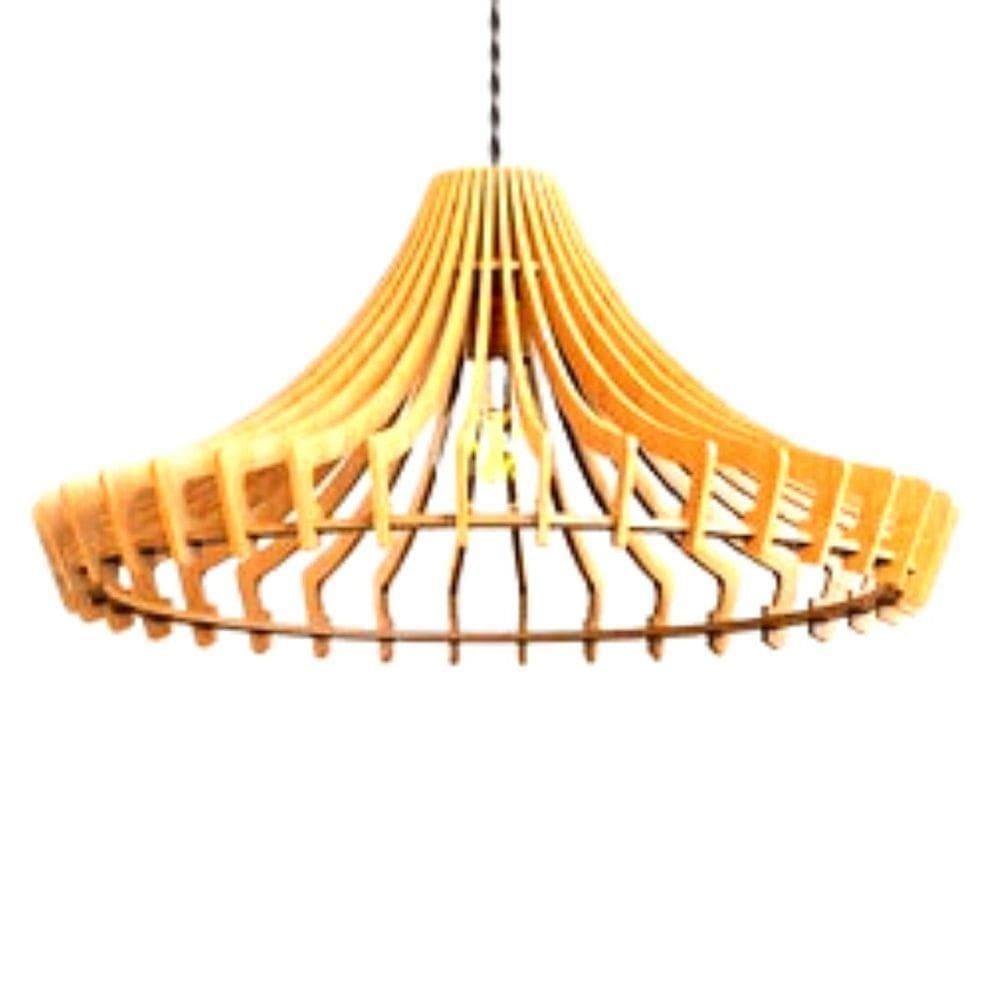 Luminária Teto Tipo Pendente Coliseum Mdf - Completa Mdf Cru