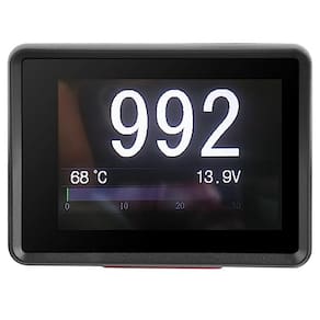 Display de medidor multifuncional OBD para carro POCREATION com temperatura