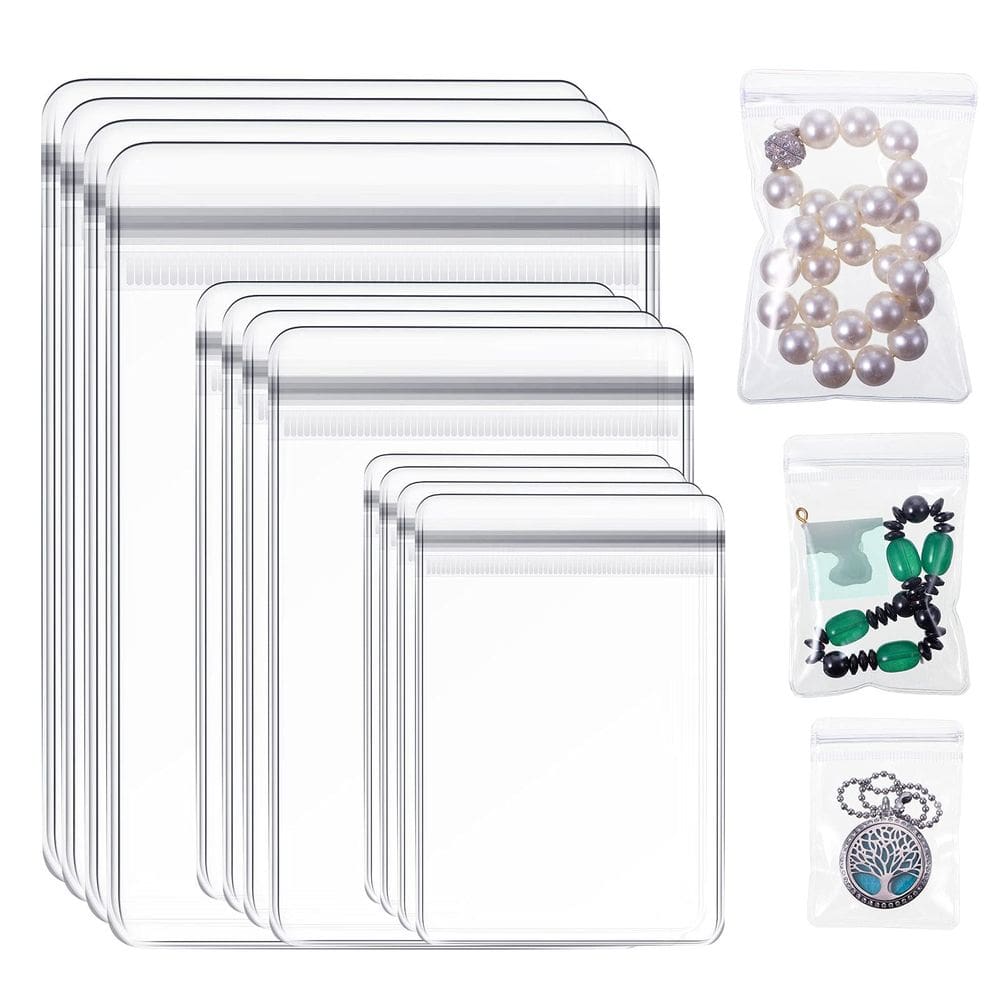 Sacos de joias transparentes de plástico Clabby, 120 peças