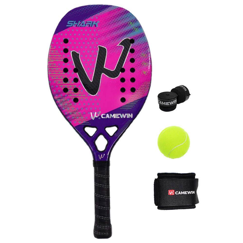 Raquete de tênis de padel CAMEWIN em fibra de carbono 18k 360g + 10g