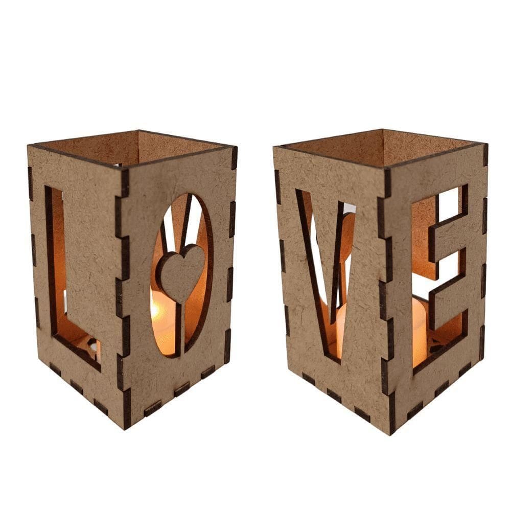 Castiçal Love Com Vela Eletrônica