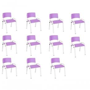 Kit 11 Cadeiras Infantil Iso, , Base Branco Lilas
