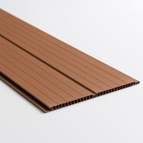 Forro de PVC Duplo Frisado 8mm x 20cm x 3m Belplast - Caixa com 7,2m² - caixa com 7,2m2 - Marrom