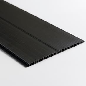 Forro de PVC Duplo Frisado 8mm x 20cm x 3m Belplast - Caixa com 7,2m² - caixa com 7,2m2 - Preto