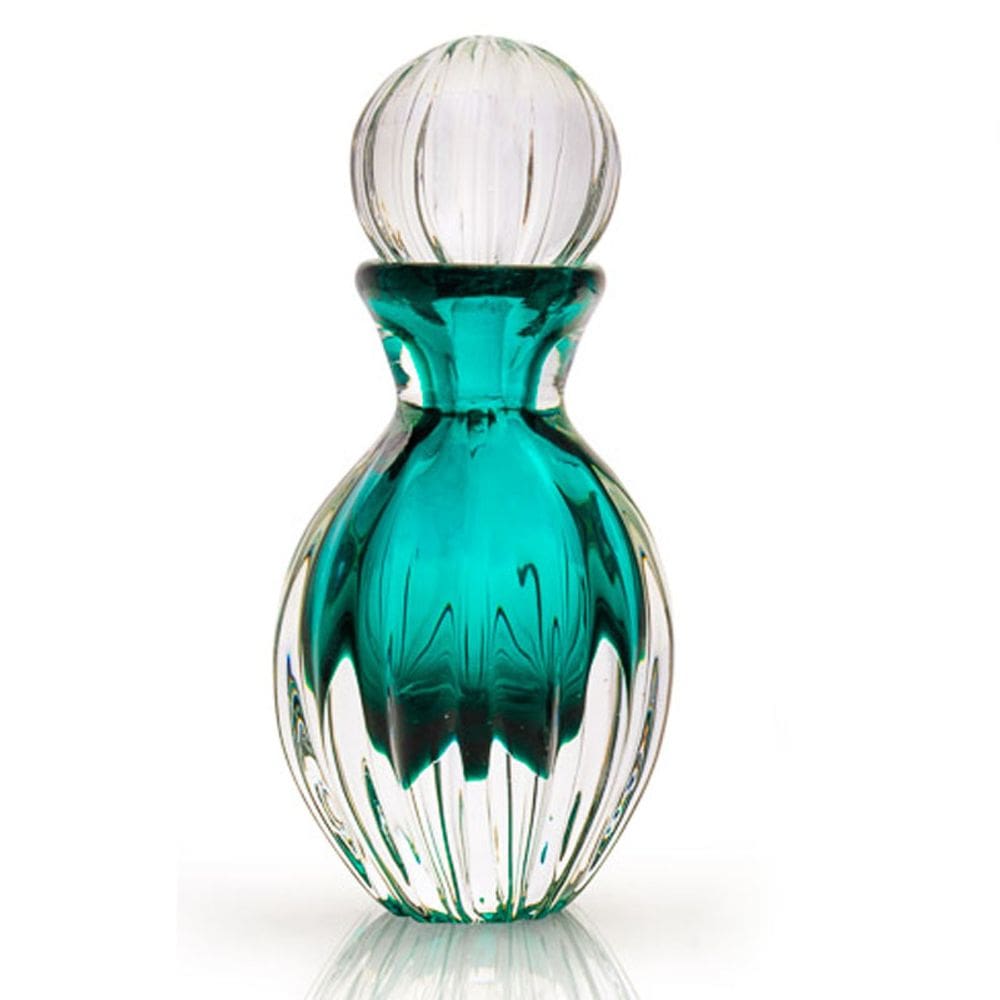 Garrafa Em Cristal Murano Esmeralda  São Marcos