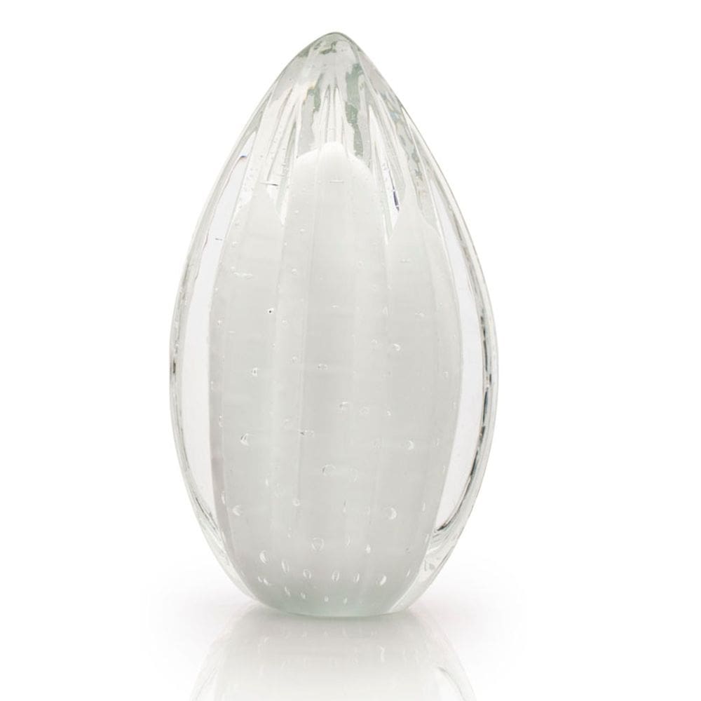 Vaso Pinha Em Cristal Murano Branco  São Marcos