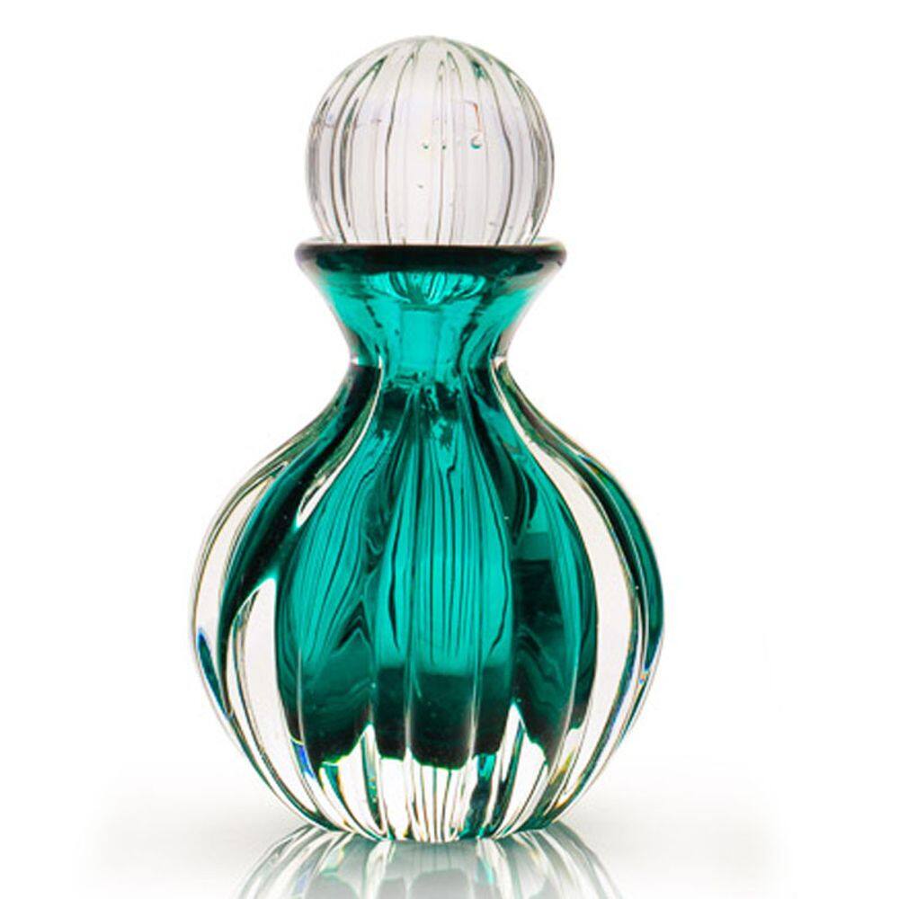 Garrafa Em Cristal Murano Esmeralda  São Marcos