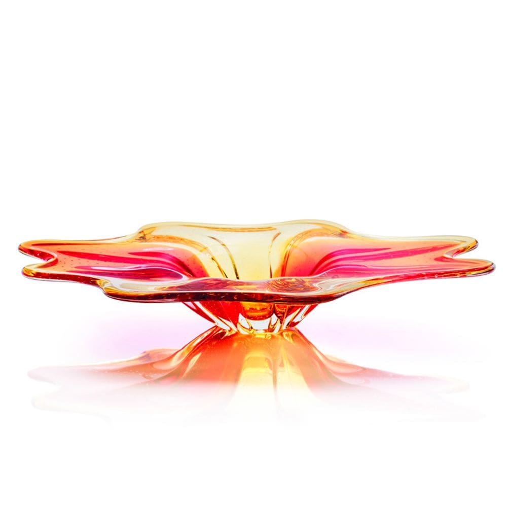 Centro De Mesa Em Cristal Murano Vermelho São Marcos